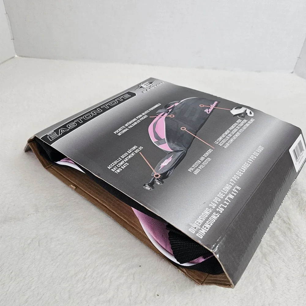 Easton Tote AllPurpose Sport Bat Bag Black And Pink 36